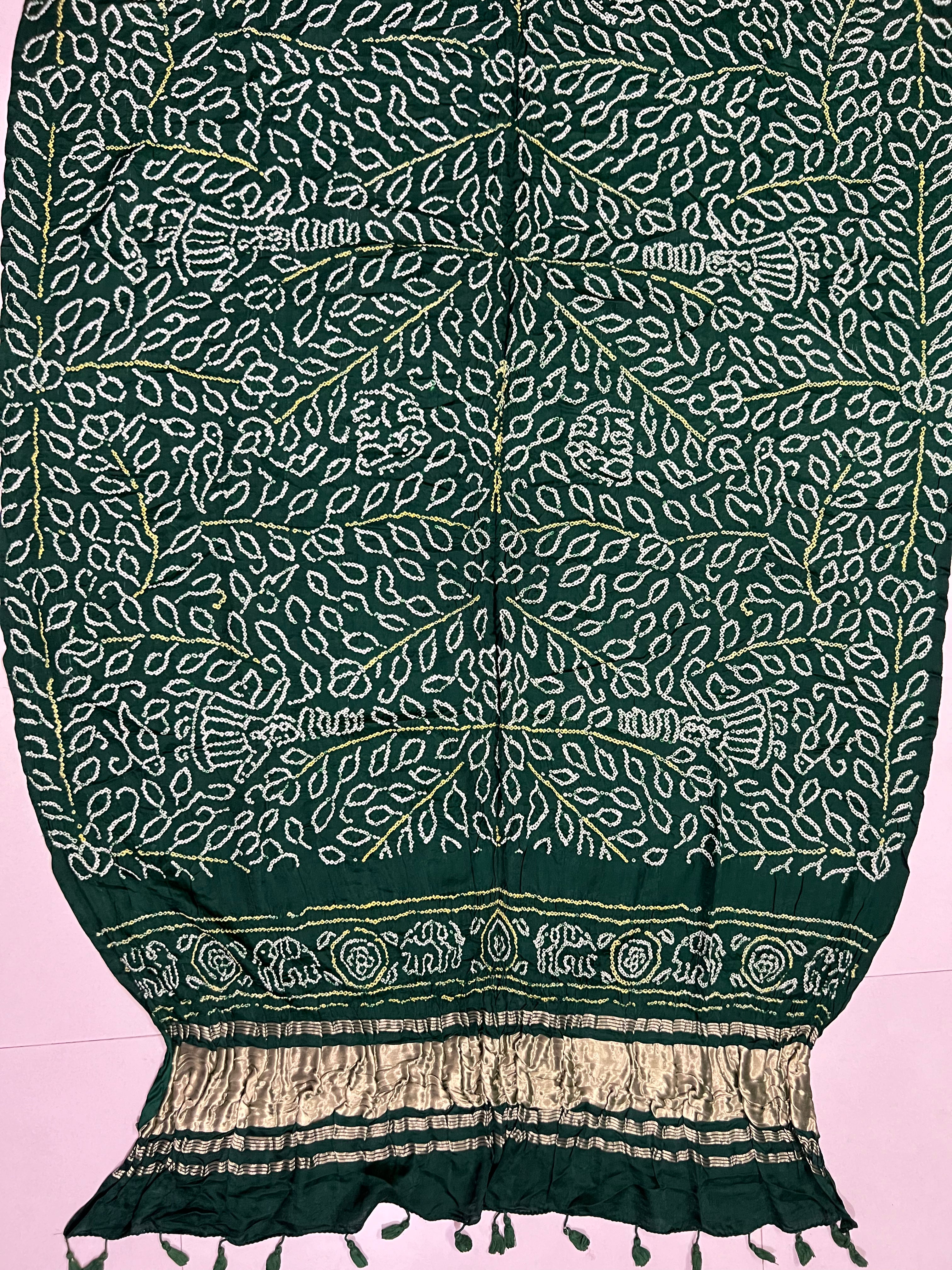 Gaji Silk Bandhej Dupatta