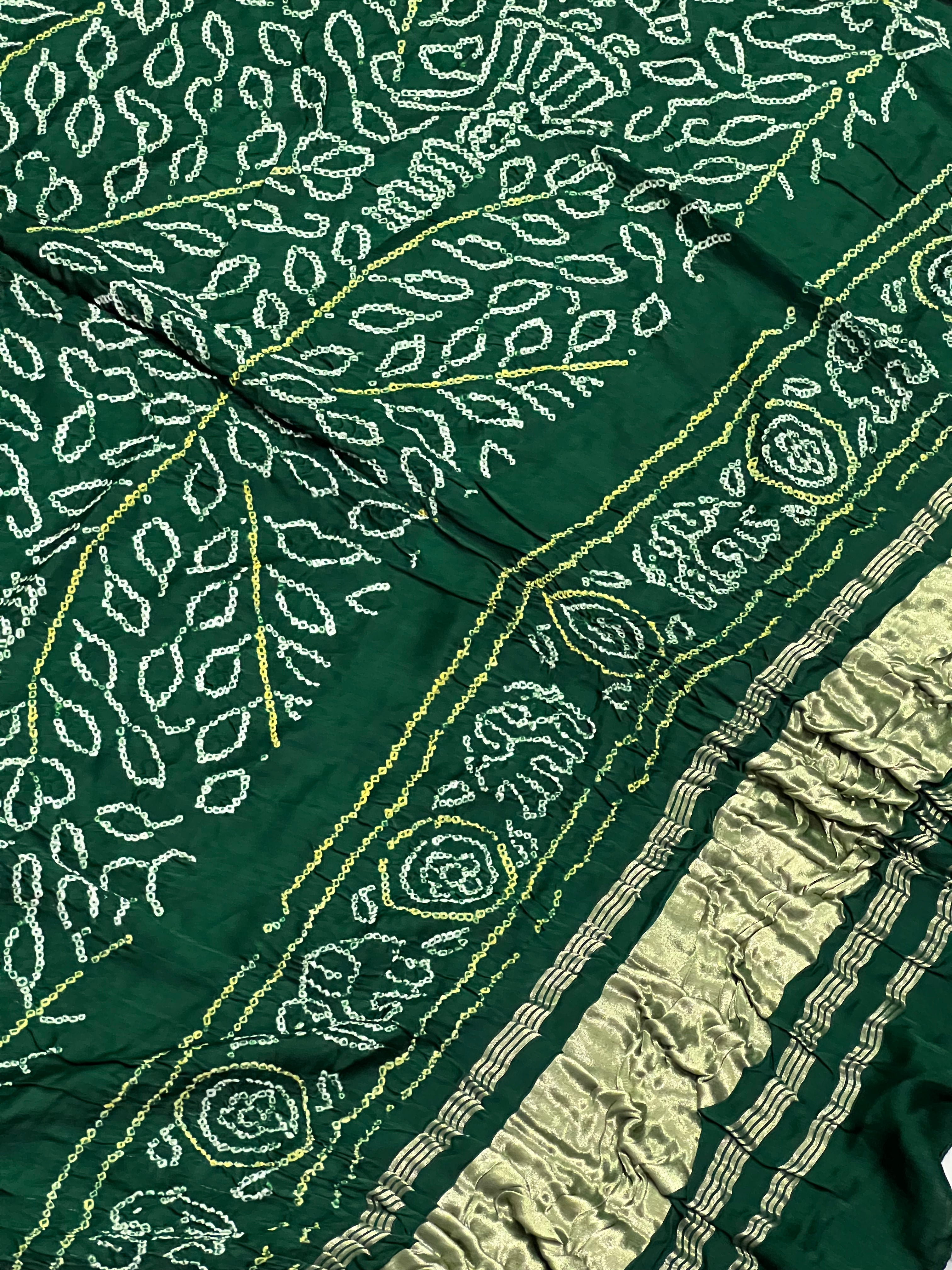 Gaji Silk Bandhej Dupatta