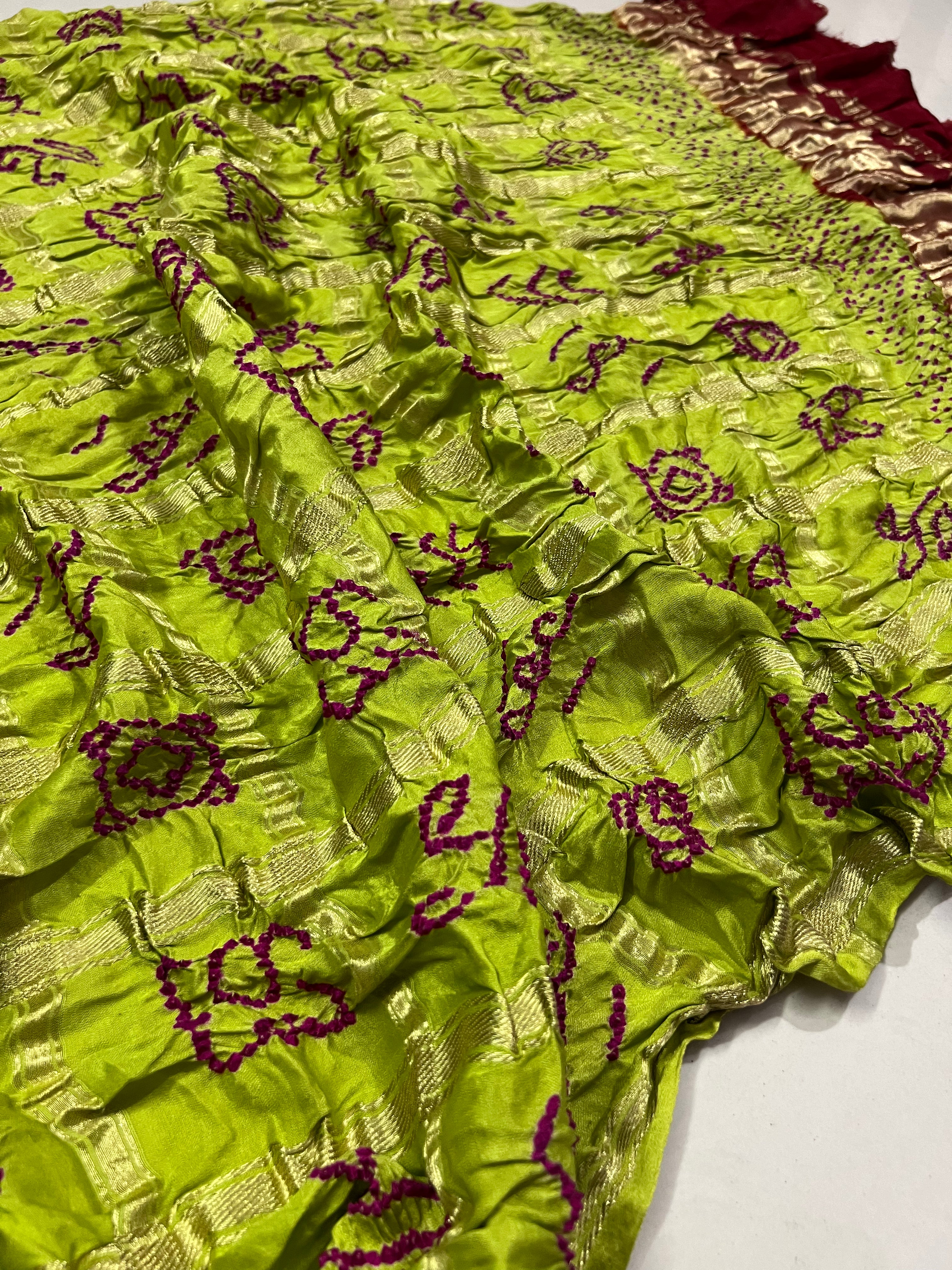 Gaji Silk Checks Bandhej Dupatta Secondary image