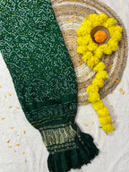 Gaji Silk Bandhej Dupatta