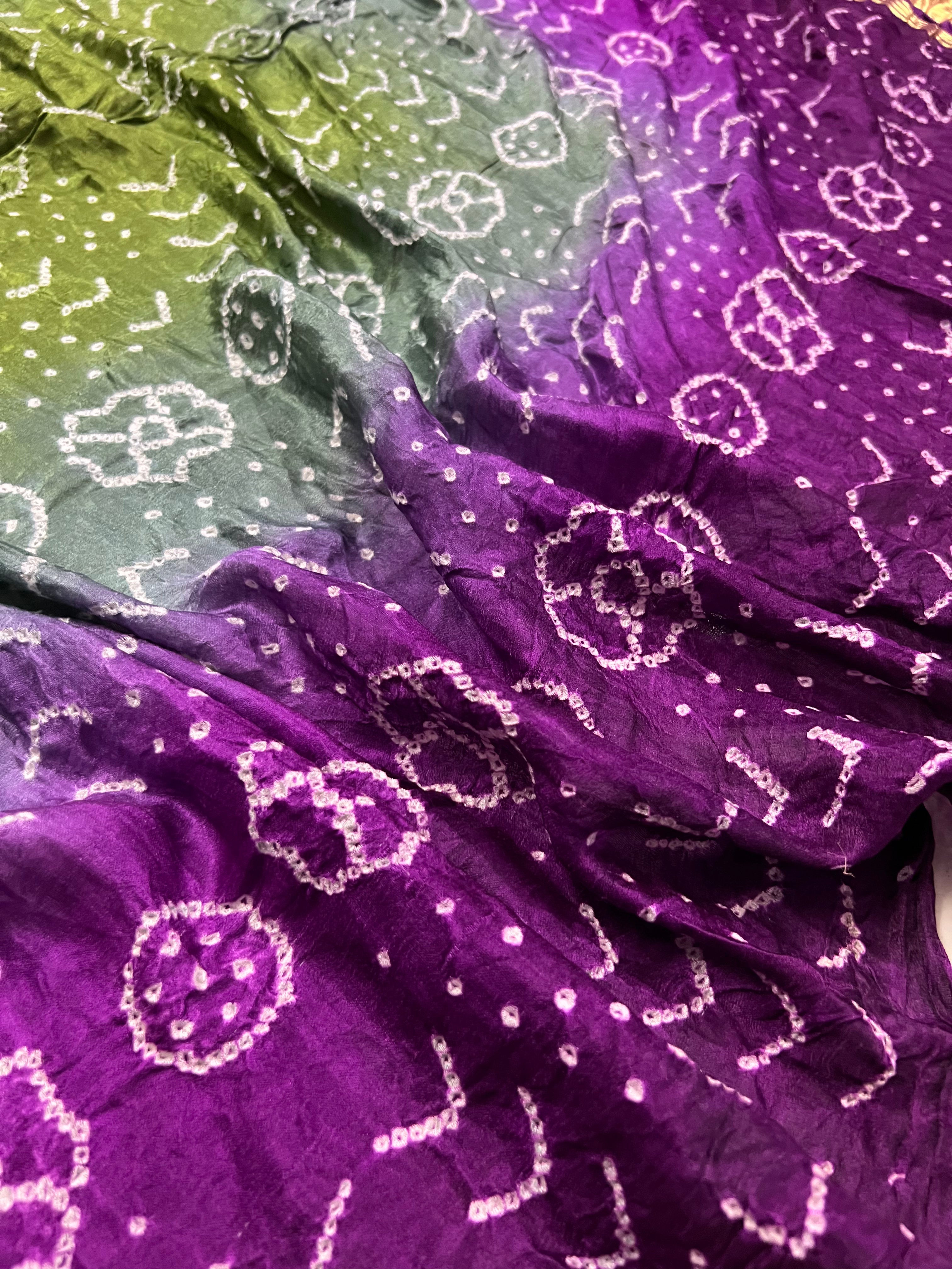 Gaji Silk Bandhej Dupatta