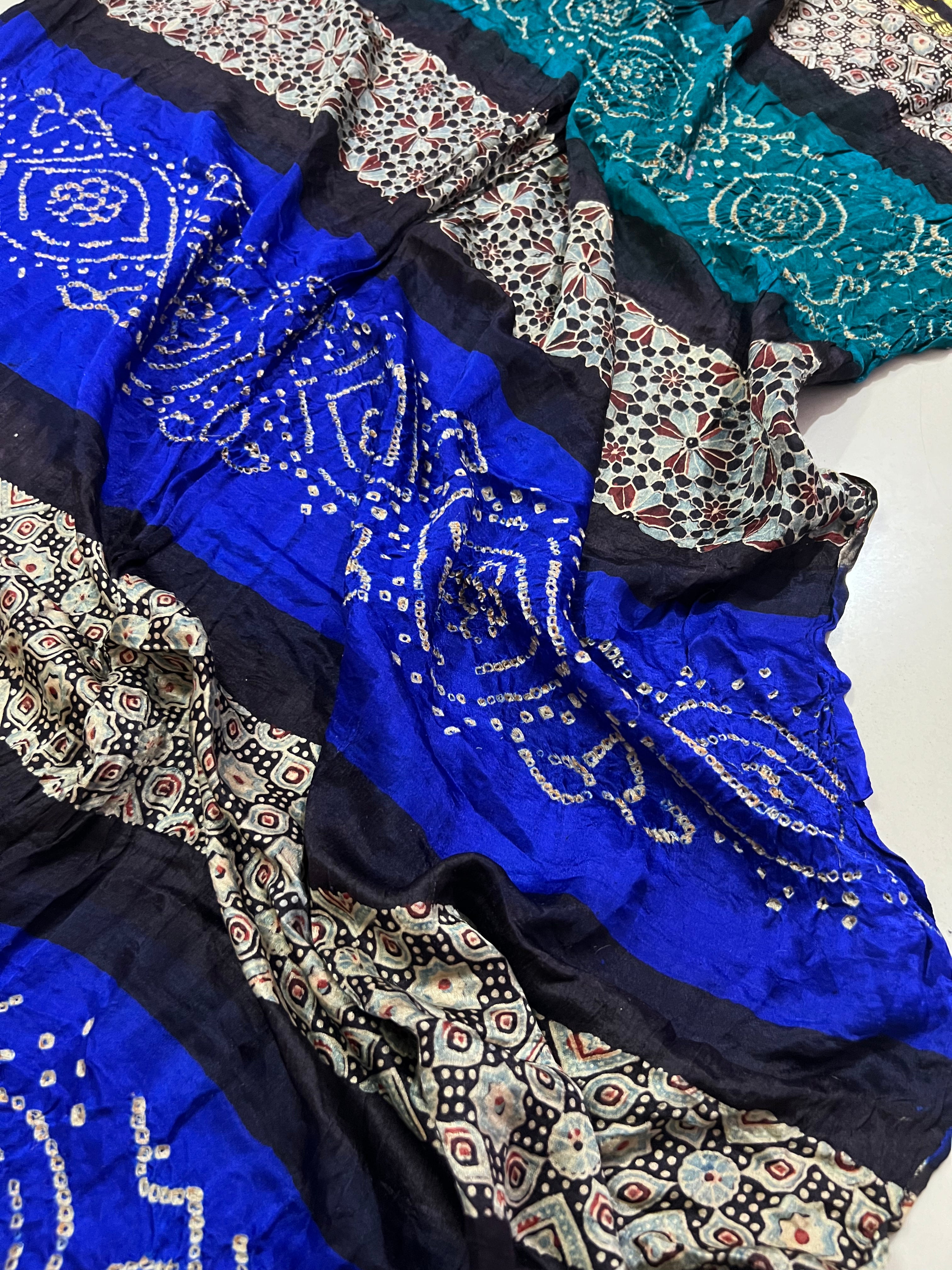 Gaji Silk Bandhej Dupatta