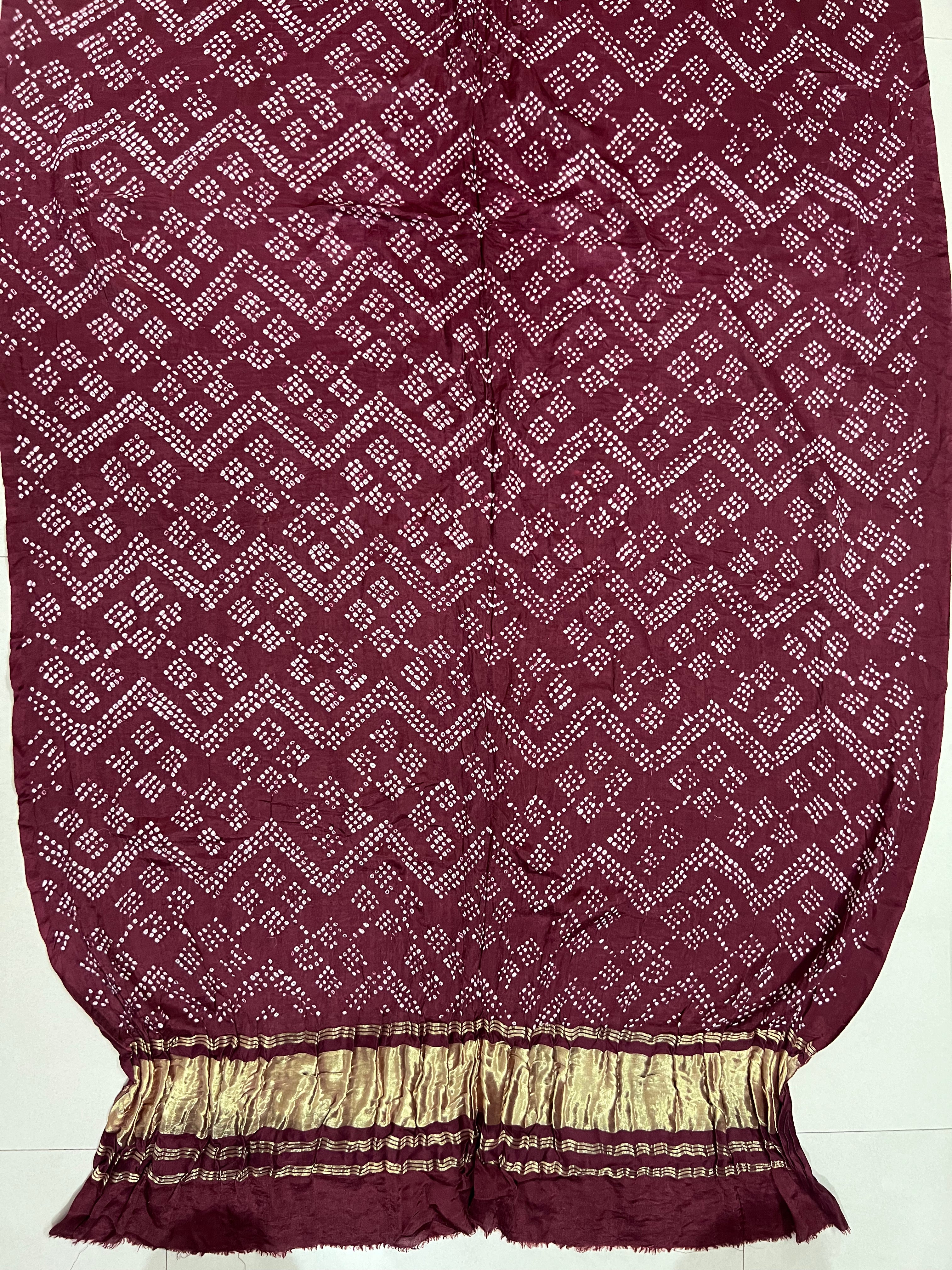 Gaji Silk Bandhej Dupatta