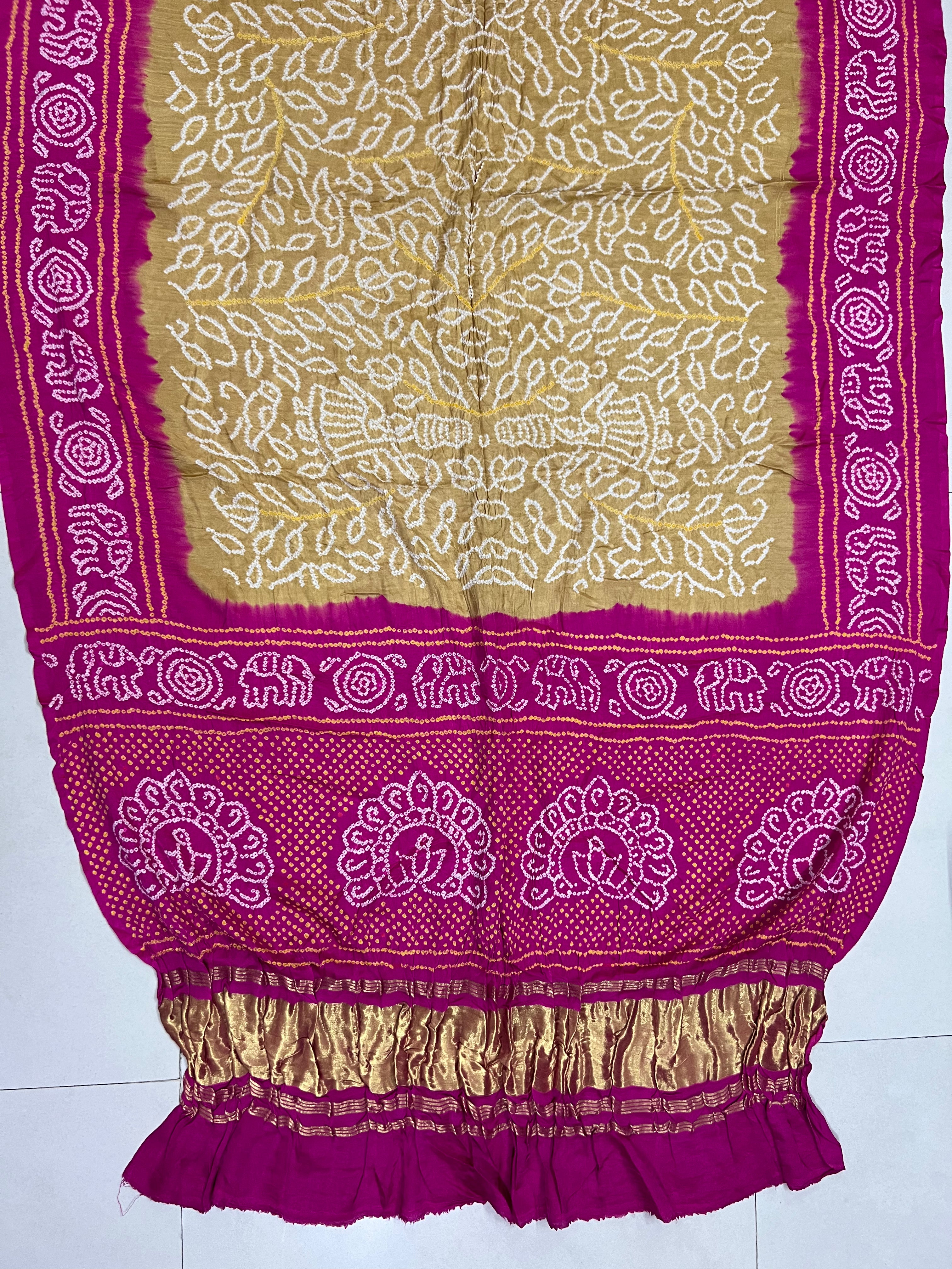 Gaji Silk Bandhej Dupatta