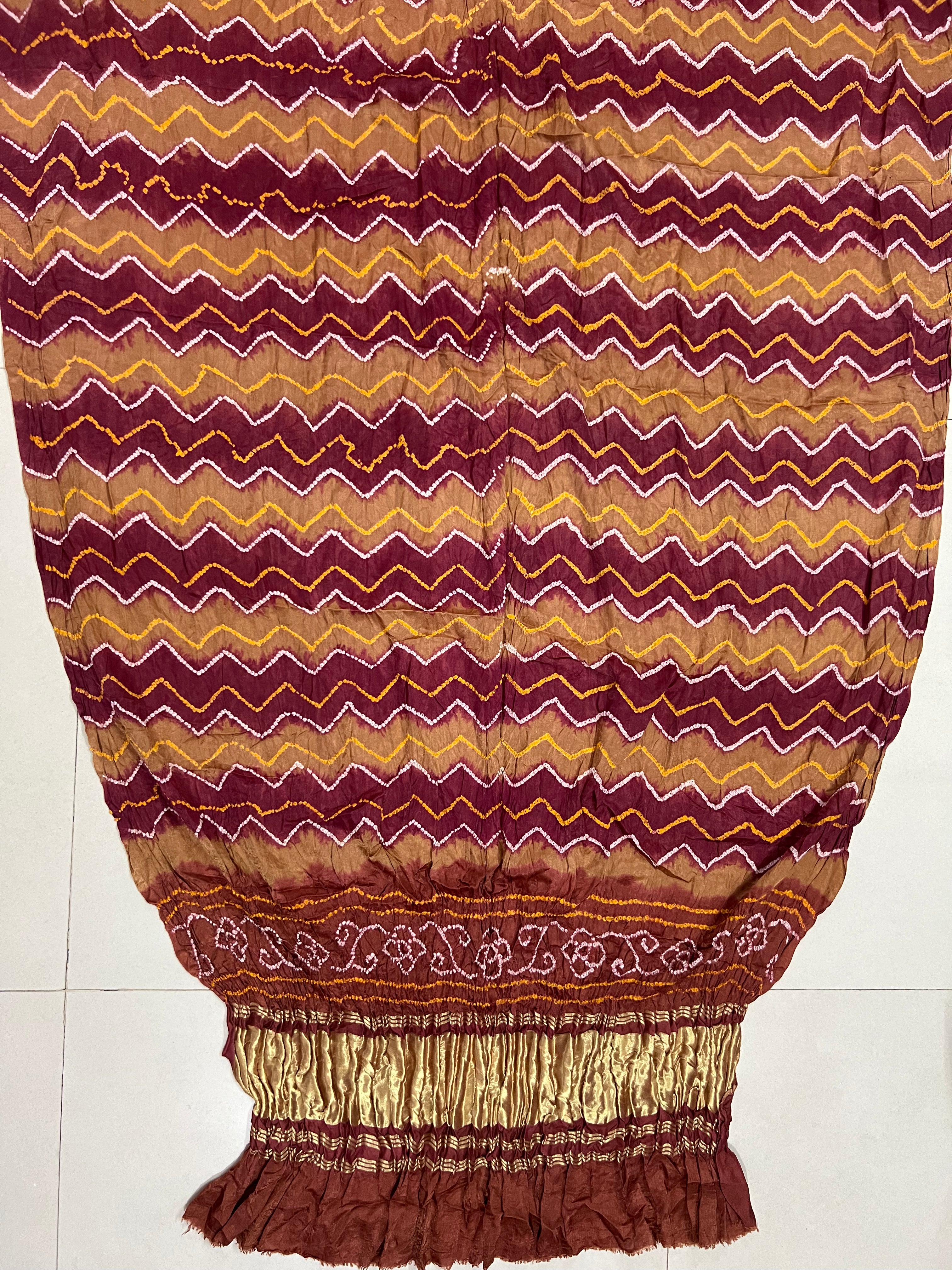 Gaji Silk Bandhej Dupatta