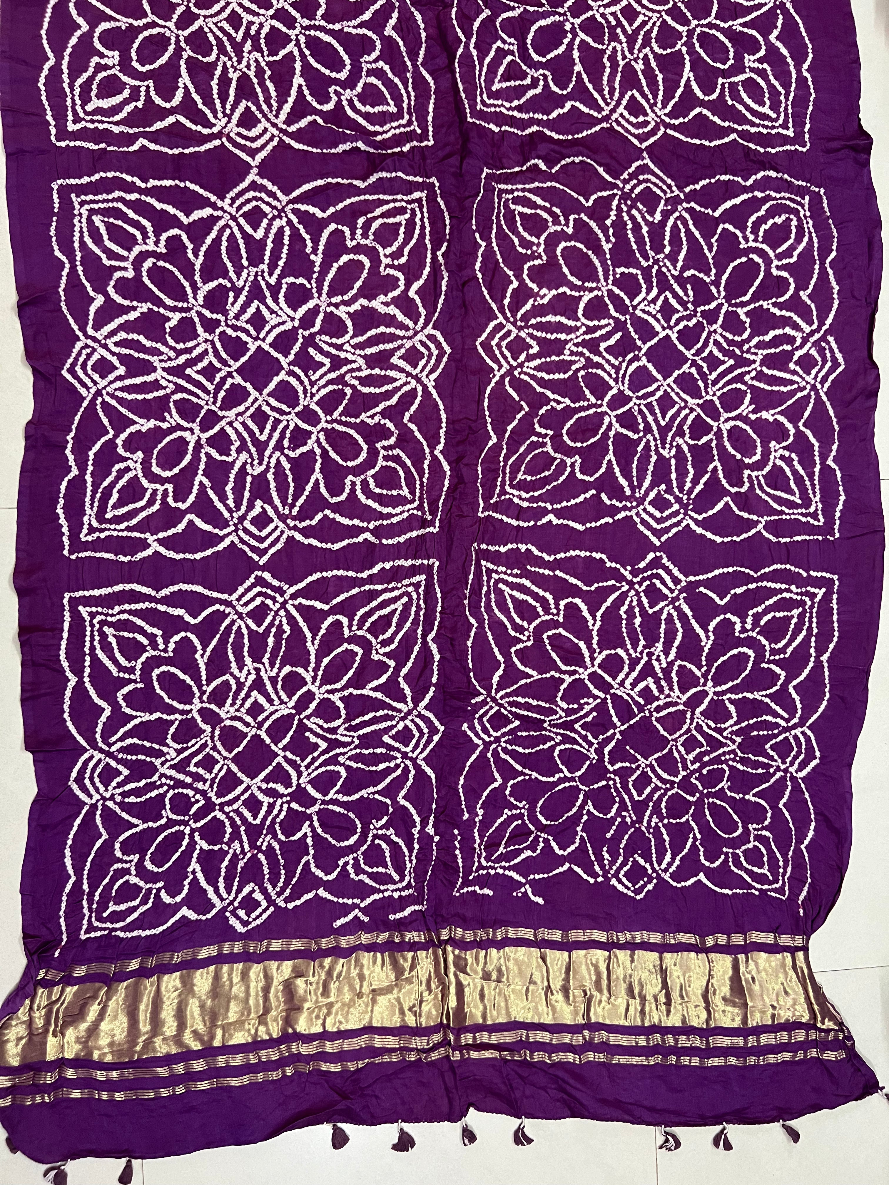 Gaji Silk Bandhej Dupatta