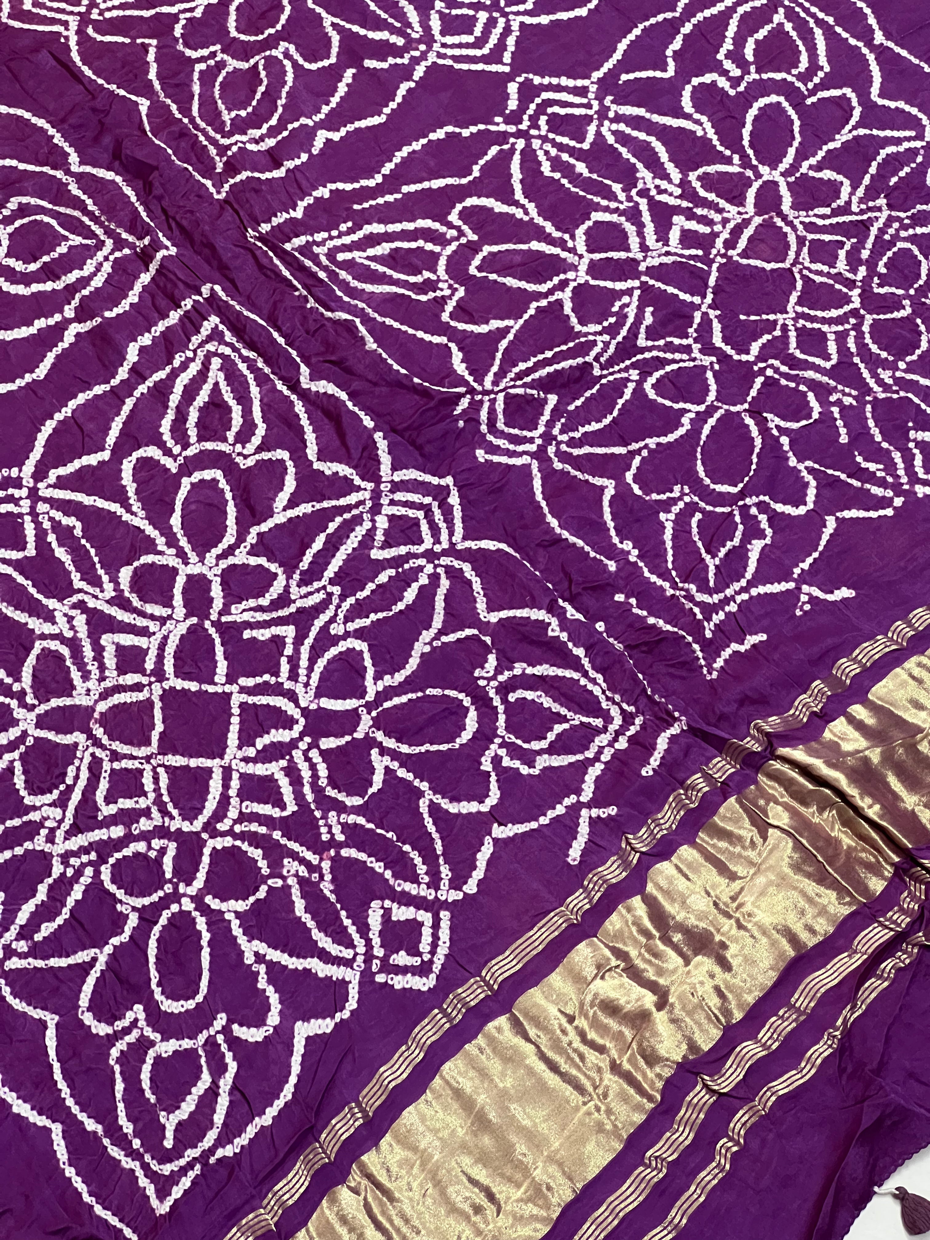 Gaji Silk Bandhej Dupatta