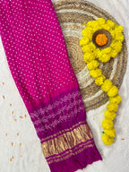 Gaji Silk Bandhej Dupatta