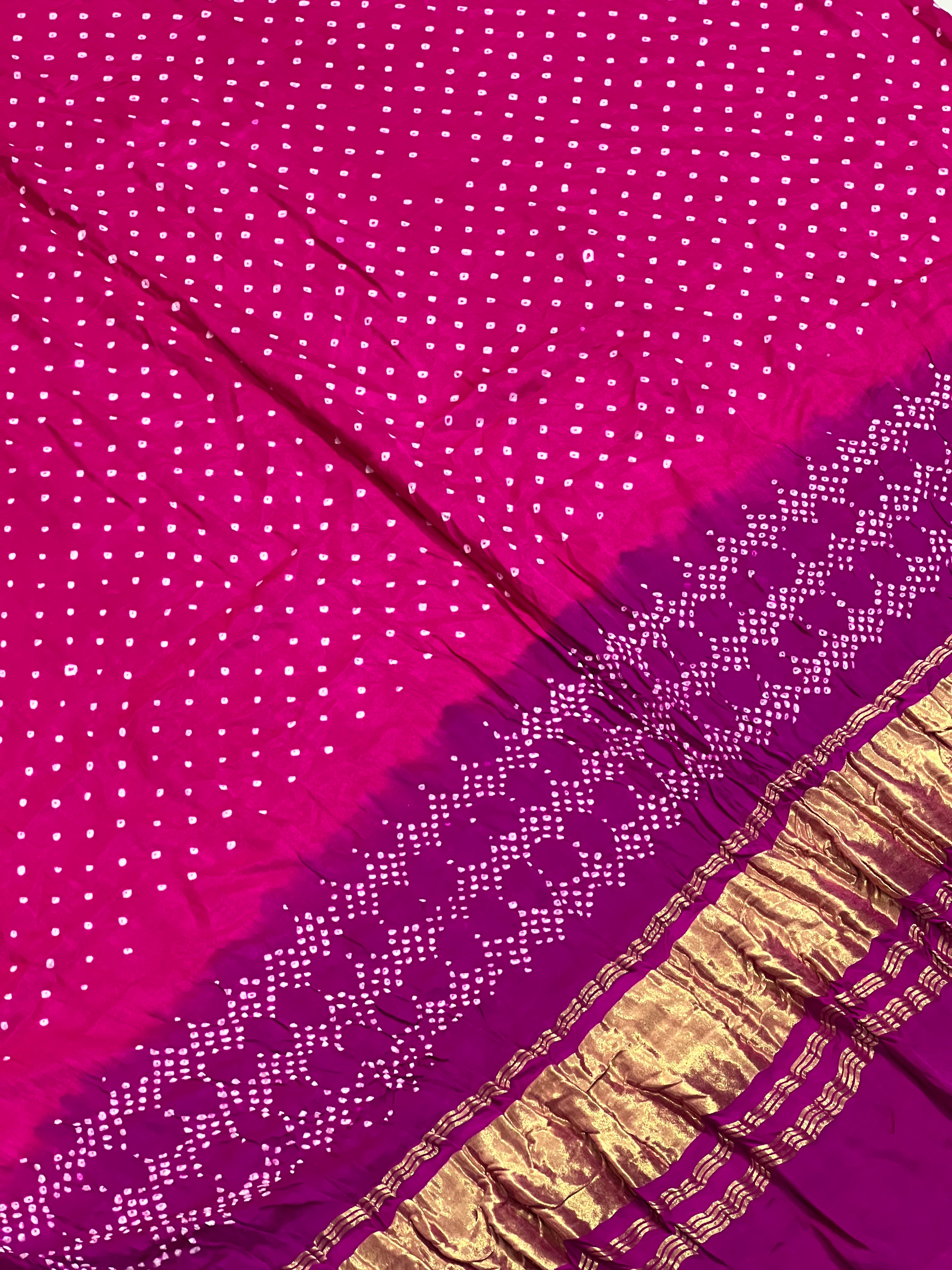 Gaji Silk Bandhej Dupatta