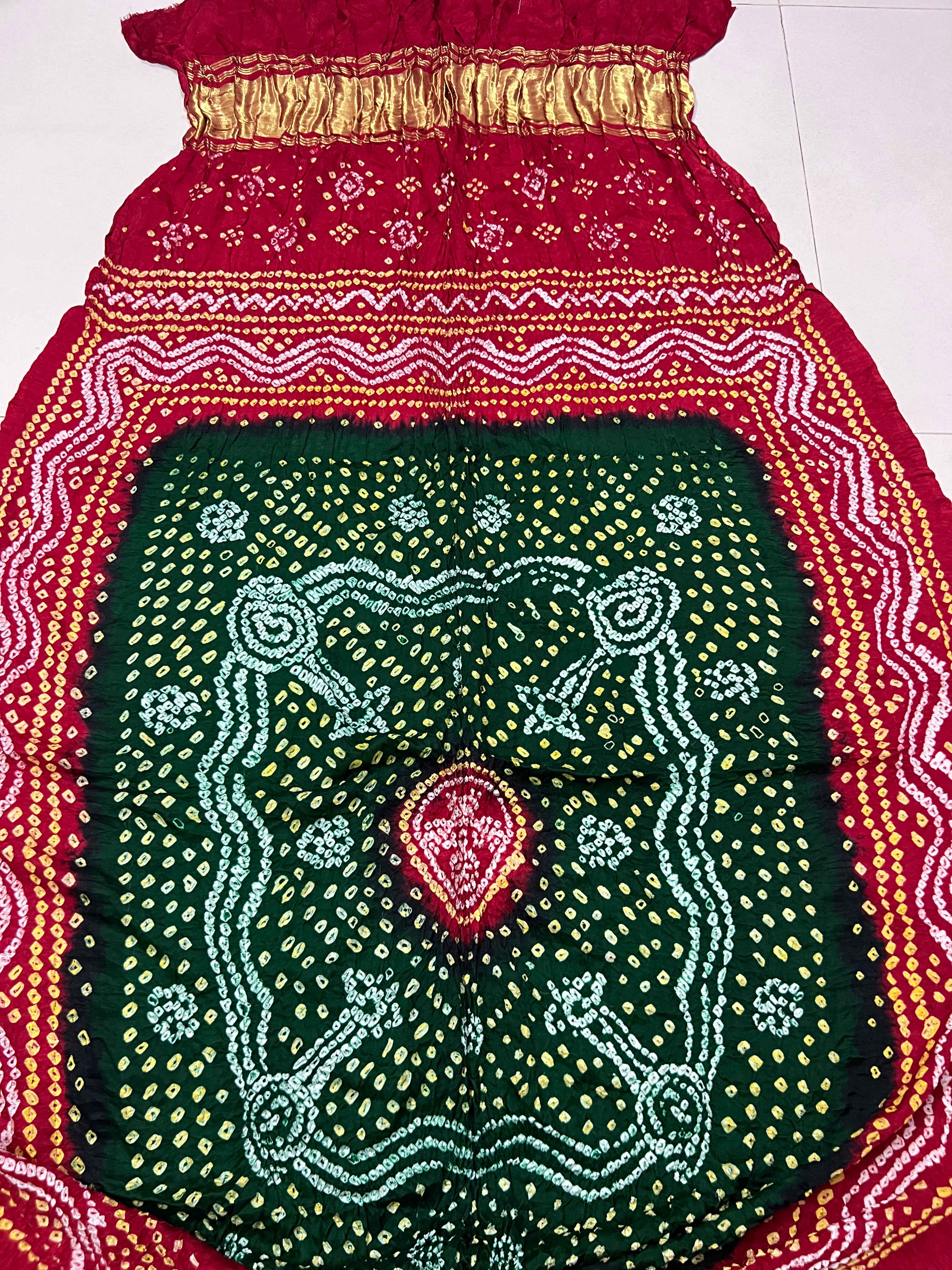 Gaji Silk Bandhej Dupatta