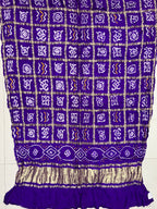 Gaji Silk Checks Bandhej Dupatta