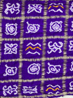 Gaji Silk Checks Bandhej Dupatta