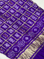 Gaji Silk Checks Bandhej Dupatta