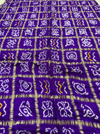 Gaji Silk Checks Bandhej Dupatta