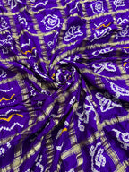 Gaji Silk Checks Bandhej Dupatta