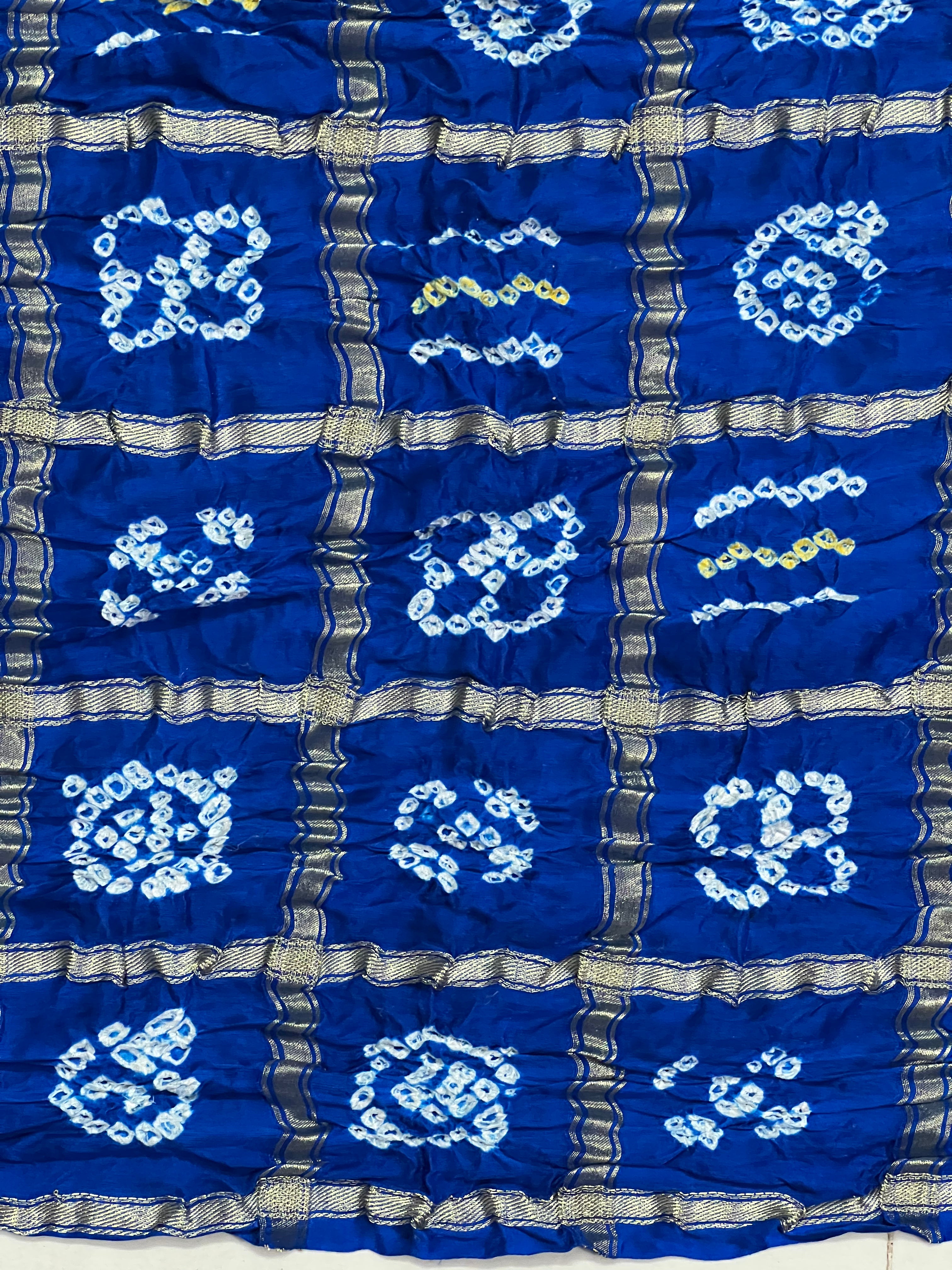 Gaji Silk Checks Bandhej Dupatta