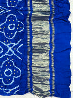 Gaji Silk Checks Bandhej Dupatta
