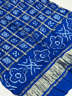 Gaji Silk Checks Bandhej Dupatta