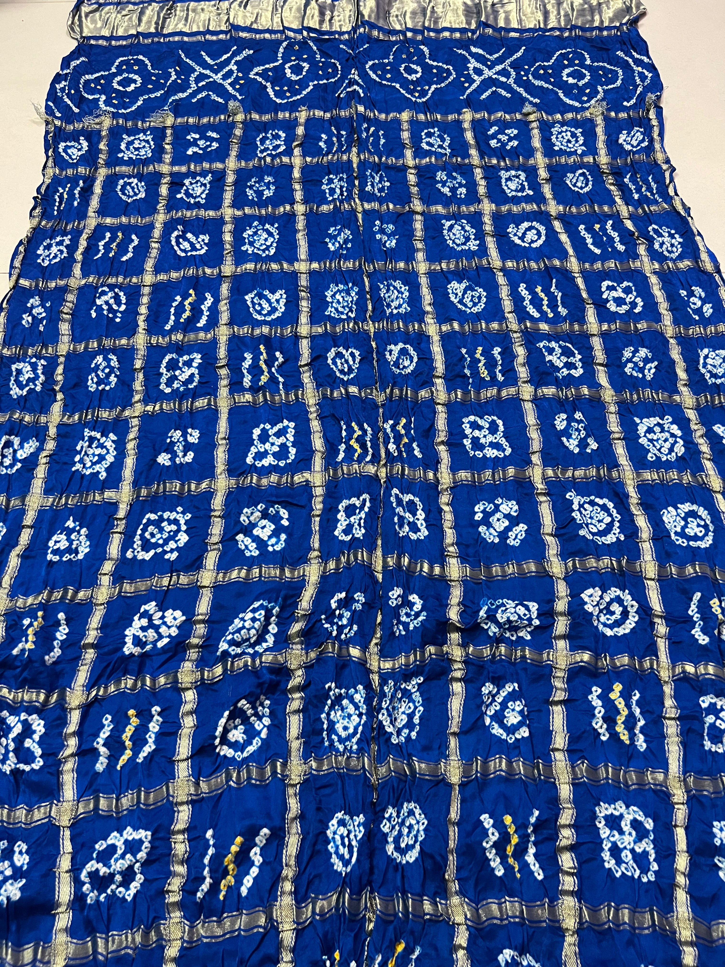 Gaji Silk Checks Bandhej Dupatta