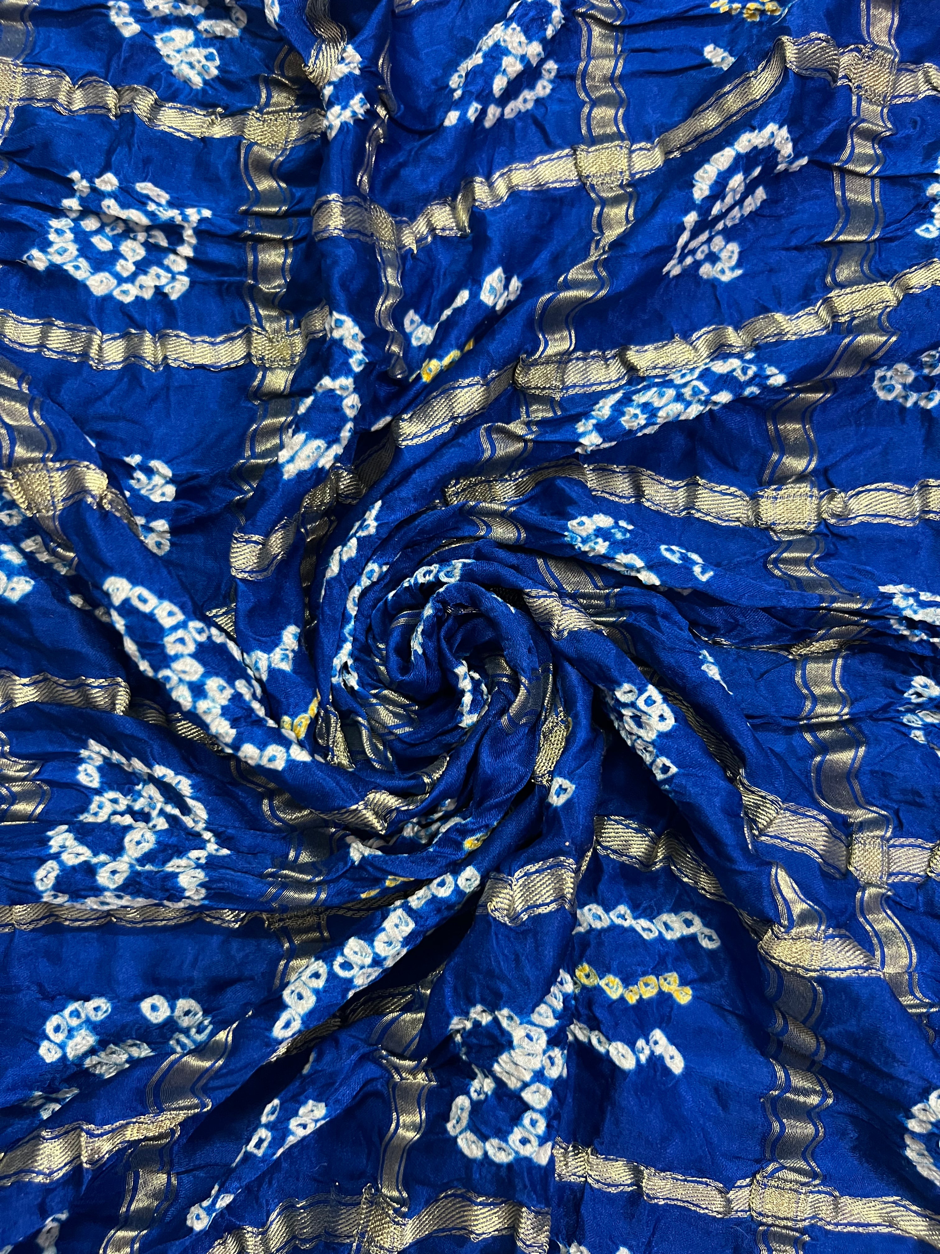 Gaji Silk Checks Bandhej Dupatta