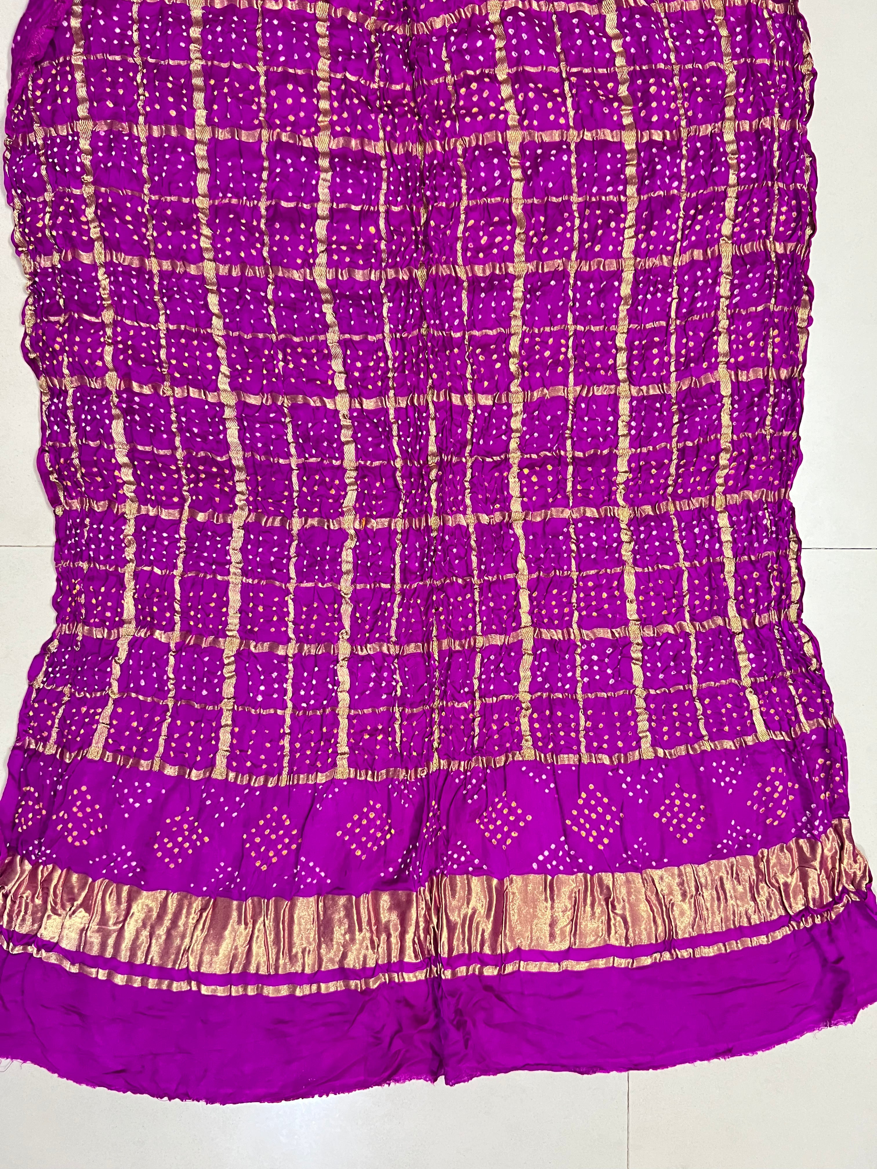 Gaji Silk Checks Bandhej Dupatta Secondary image