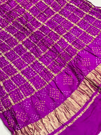 Gaji Silk Checks Bandhej Dupatta