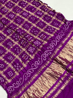 Gaji Silk Checks Bandhej Dupatta