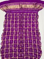 Gaji Silk Checks Bandhej Dupatta