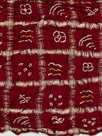 Gaji Silk Checks Bandhej Dupatta