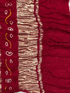 Gaji Silk Checks Bandhej Dupatta