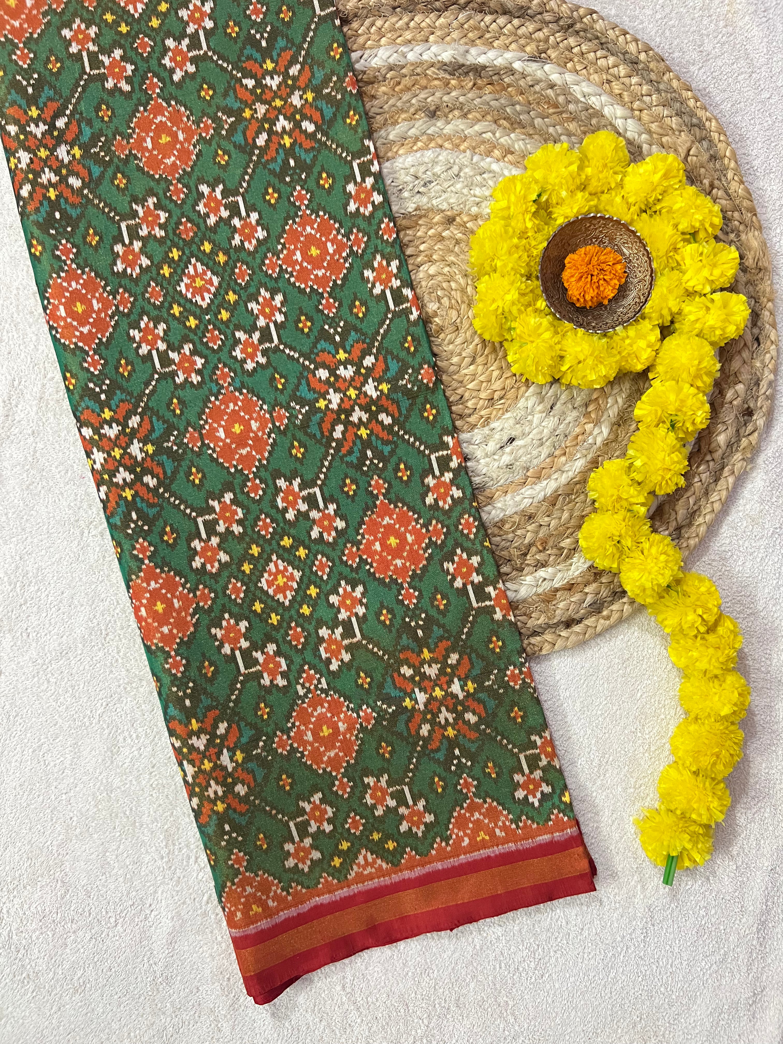 Tissue Double Zari Patola Saree Main image