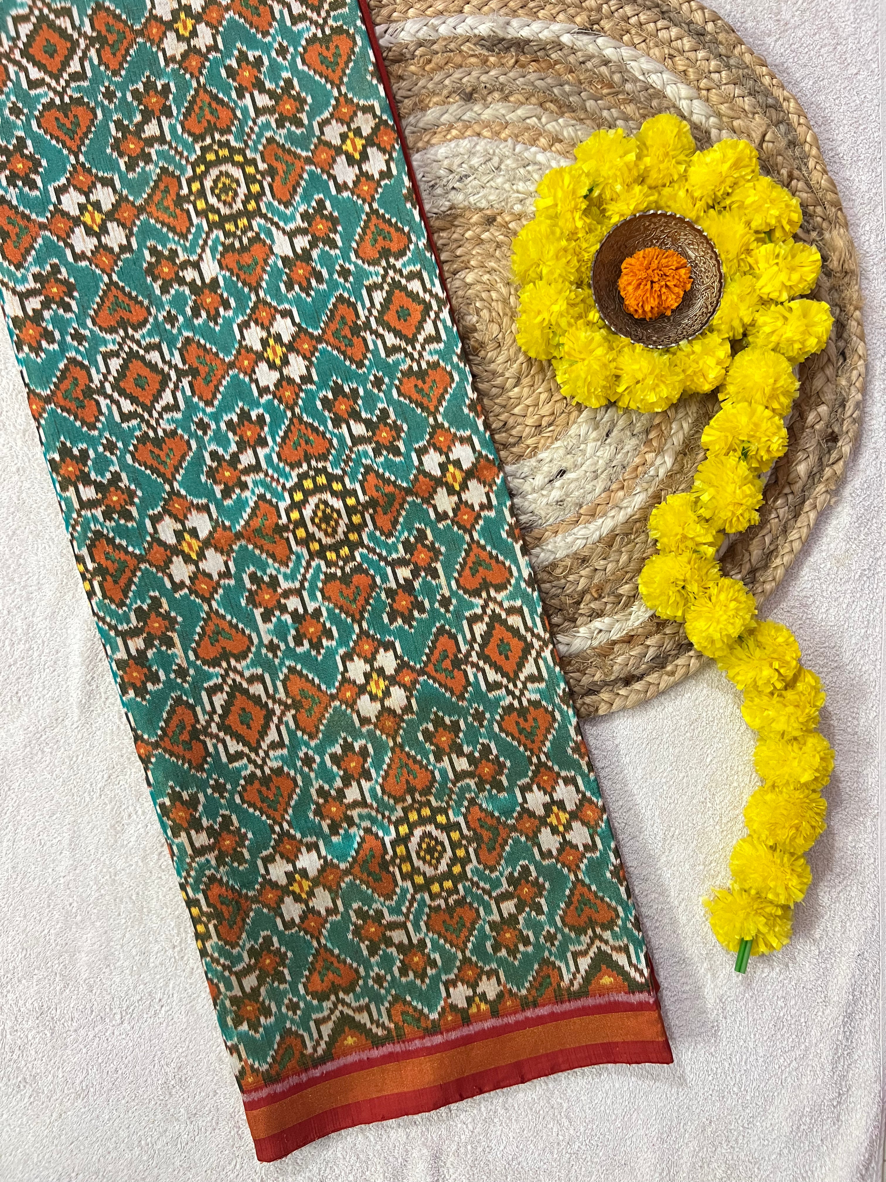 Tissue Double Zari Patola Saree Main image