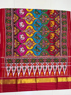 Twill Weaving Handwoven Patola Silk Saree