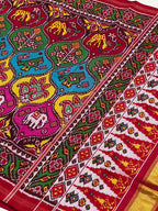 Twill Weaving Handwoven Patola Silk Saree