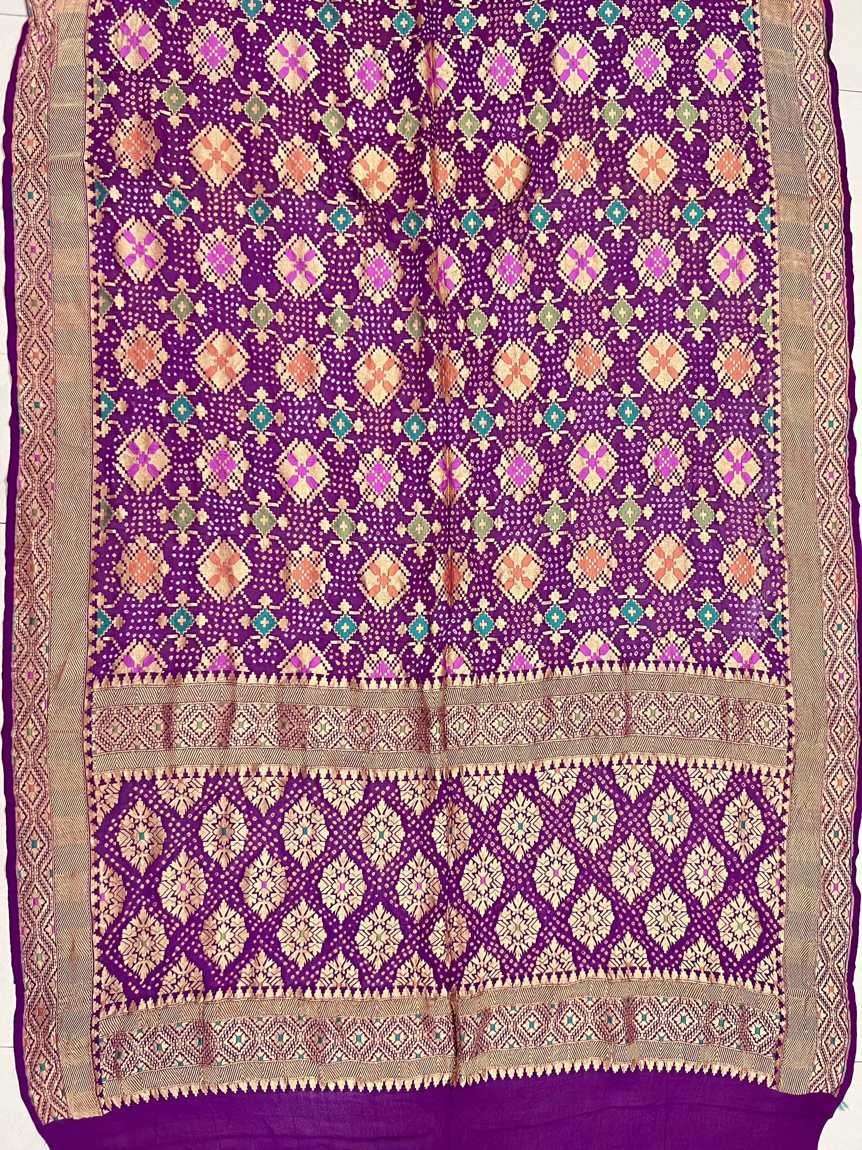 Georgette Bandhej Dupatta