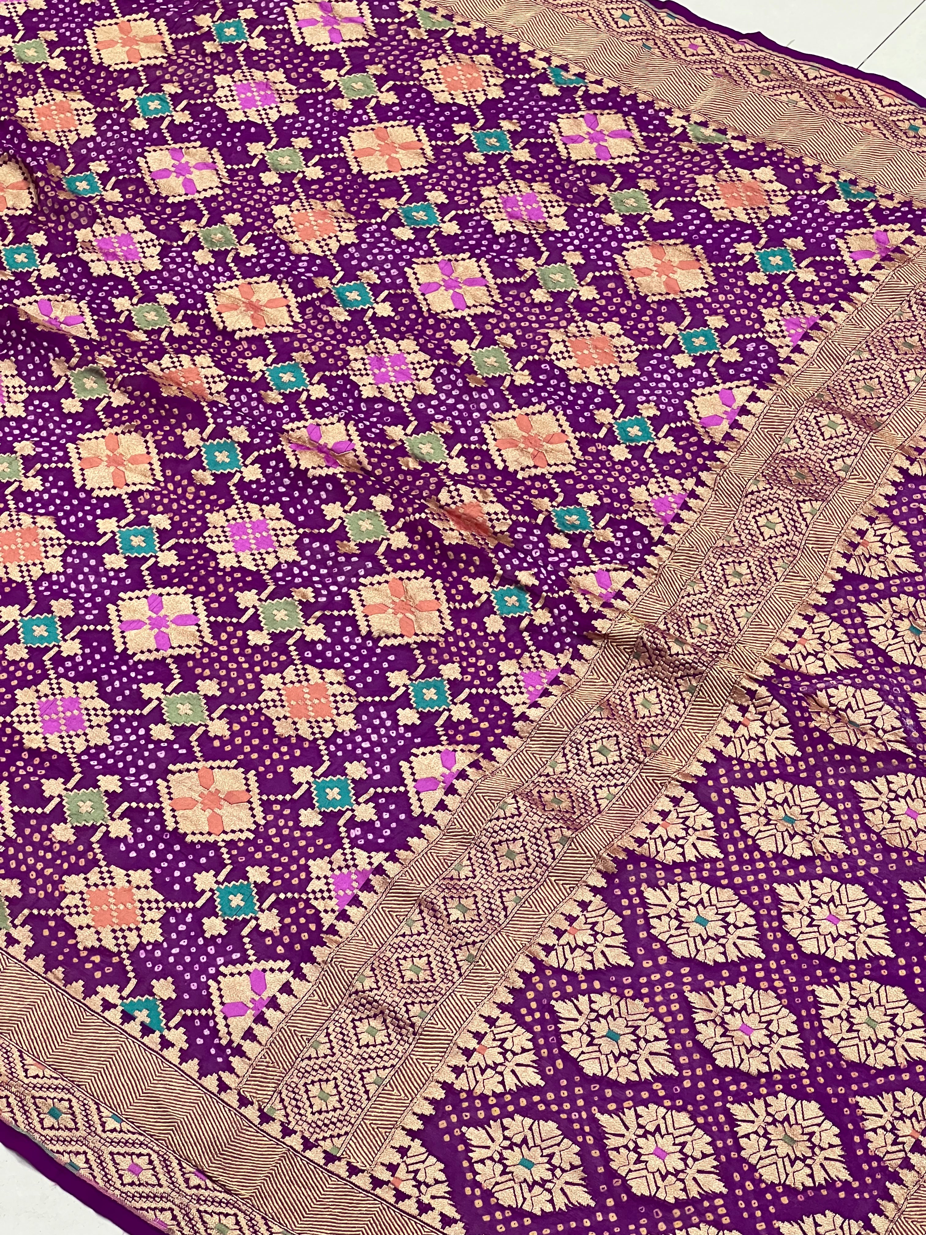 Georgette Bandhej Dupatta