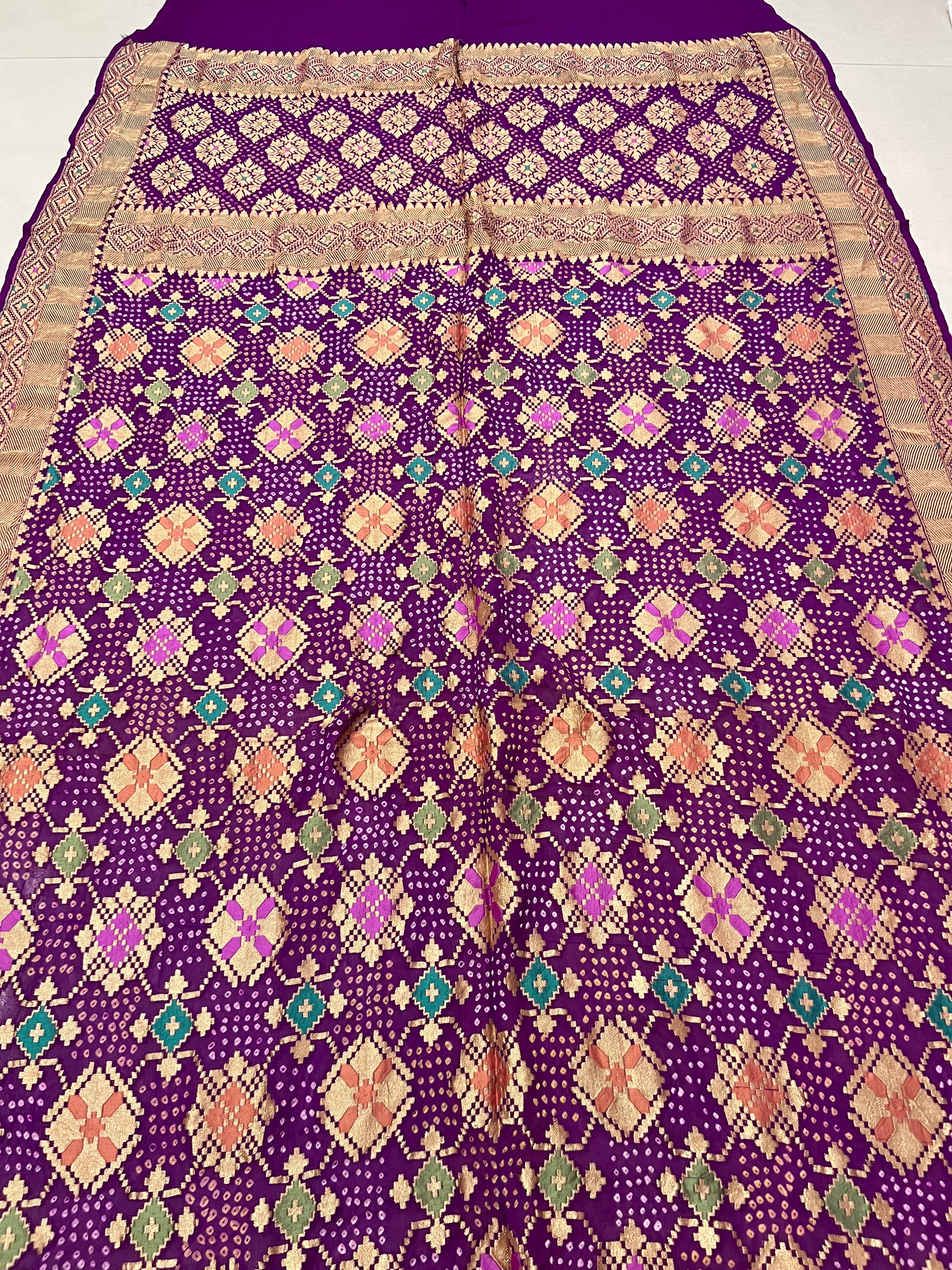 Georgette Bandhej Dupatta