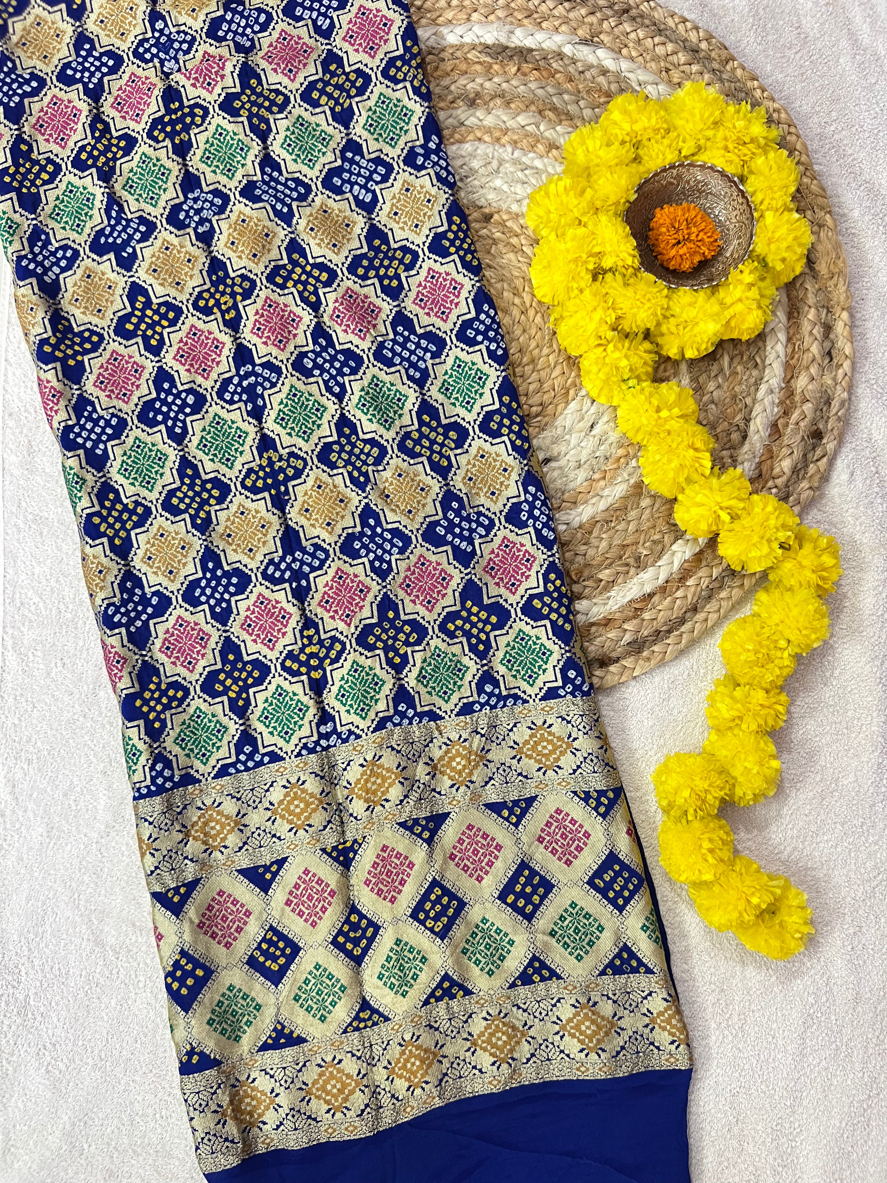 Georgette Bandhej Dupatta