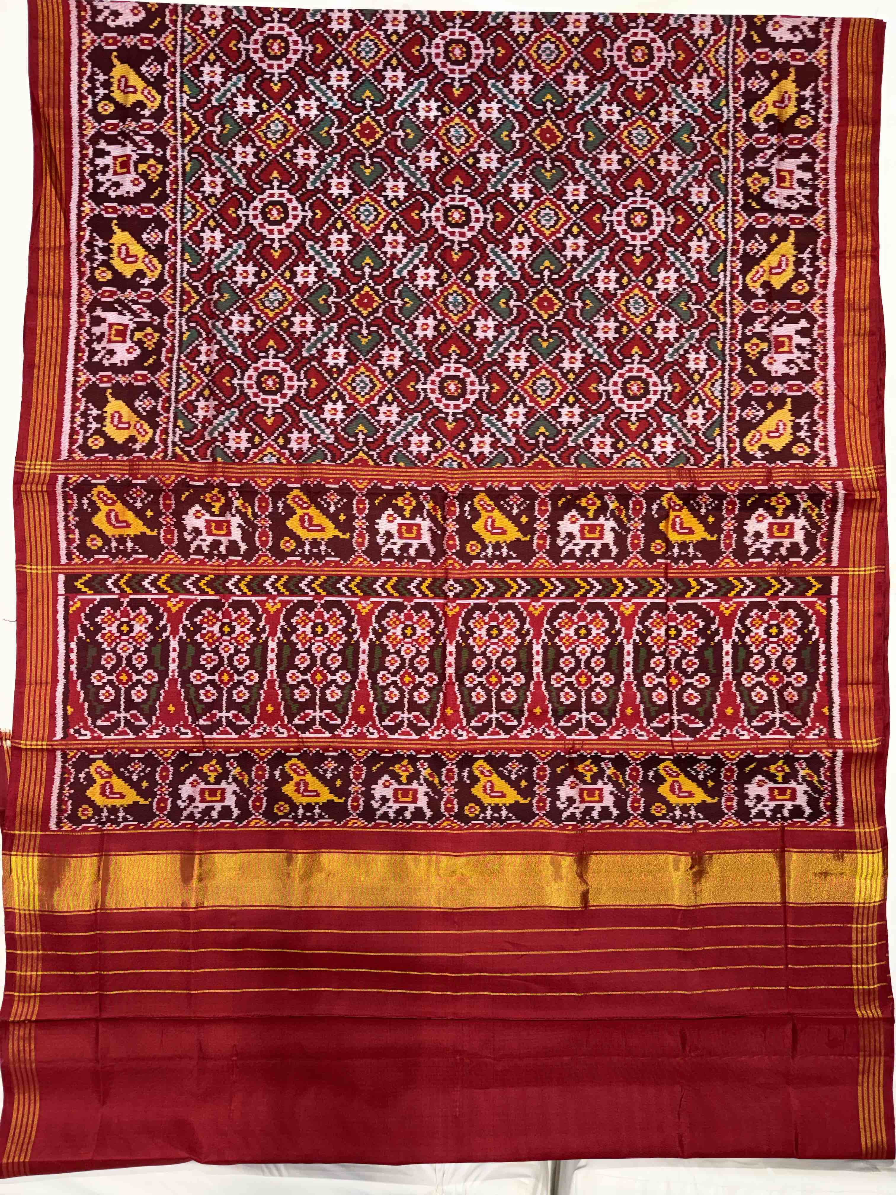 Handwoven Patola Silk Saree Secondary image
