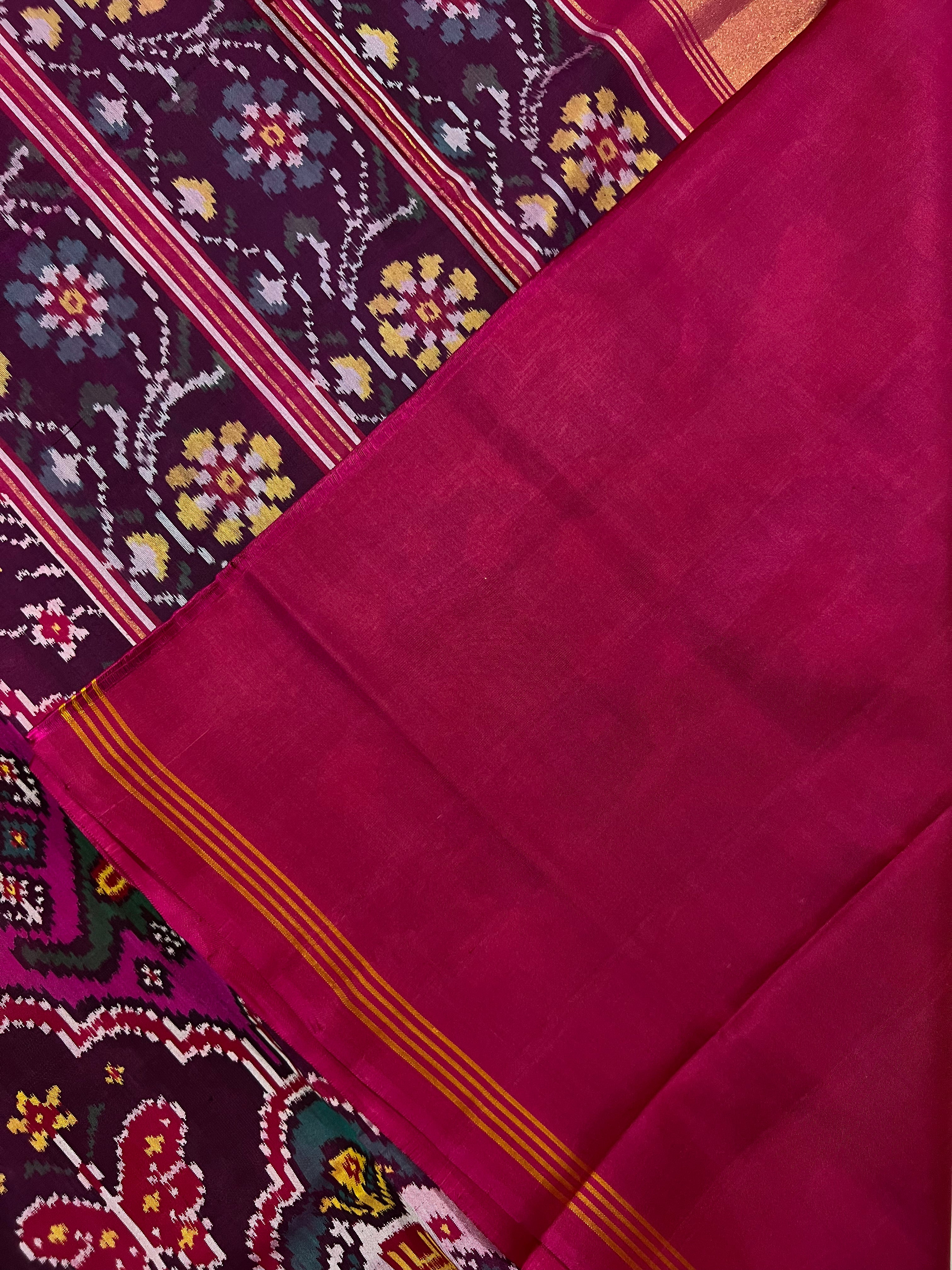 Handwoven Patola Silk Saree Multi Motif